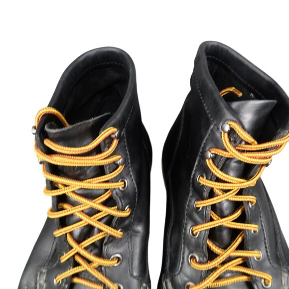 Danner Shoes Mens 10 EE Boots Leather Work Biker Bull Run Moc Toe 6" Black Shine - Picture 3 of 14